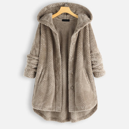 Natalee - warme Teddyjacke mit Kapuze