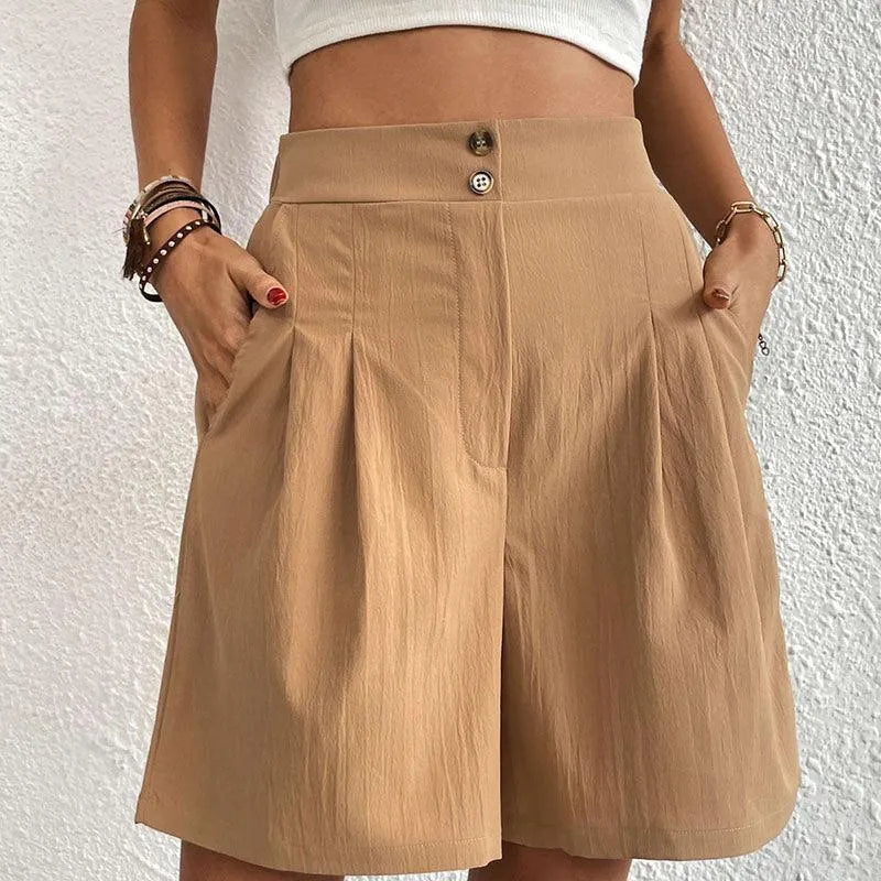 Shorts für Damen - modisch - hohe Taille, leicht, atmungsactive - ideal für den Sommer