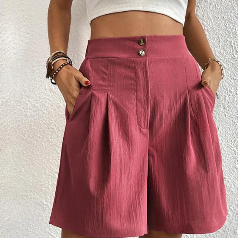Shorts für Damen - modisch - hohe Taille, leicht, atmungsactive - ideal für den Sommer
