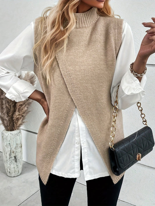 Selene - Sweatervest Beige Stylish für Frauen
