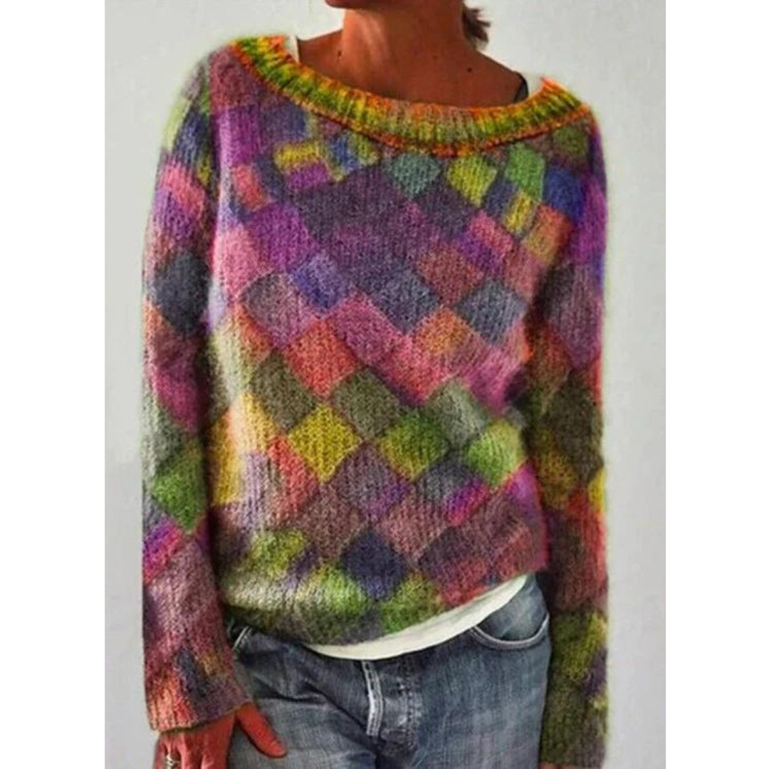 Warmer Winter-Strickpullover für Frauen