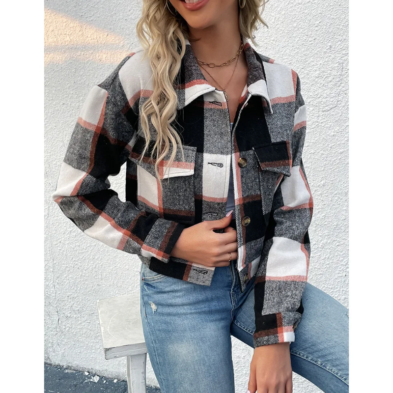 Mira - Trendige karierte Jacke für Frauen