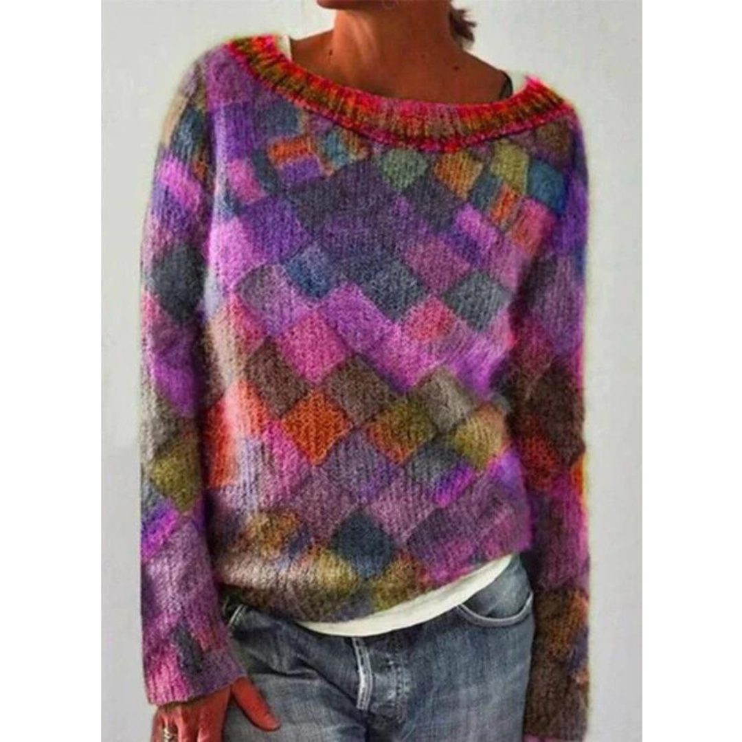 Warmer Winter-Strickpullover für Frauen