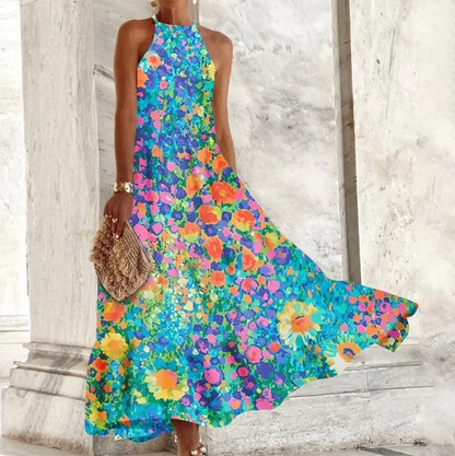 Vera - Ärmelloses Maxikleid mit Neckholder