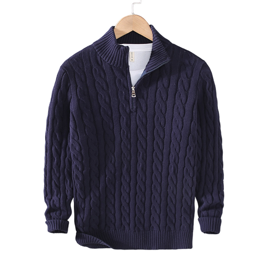 Lorentis™ | Luxuriöser Strickpullover mit modernem Reißverschluss