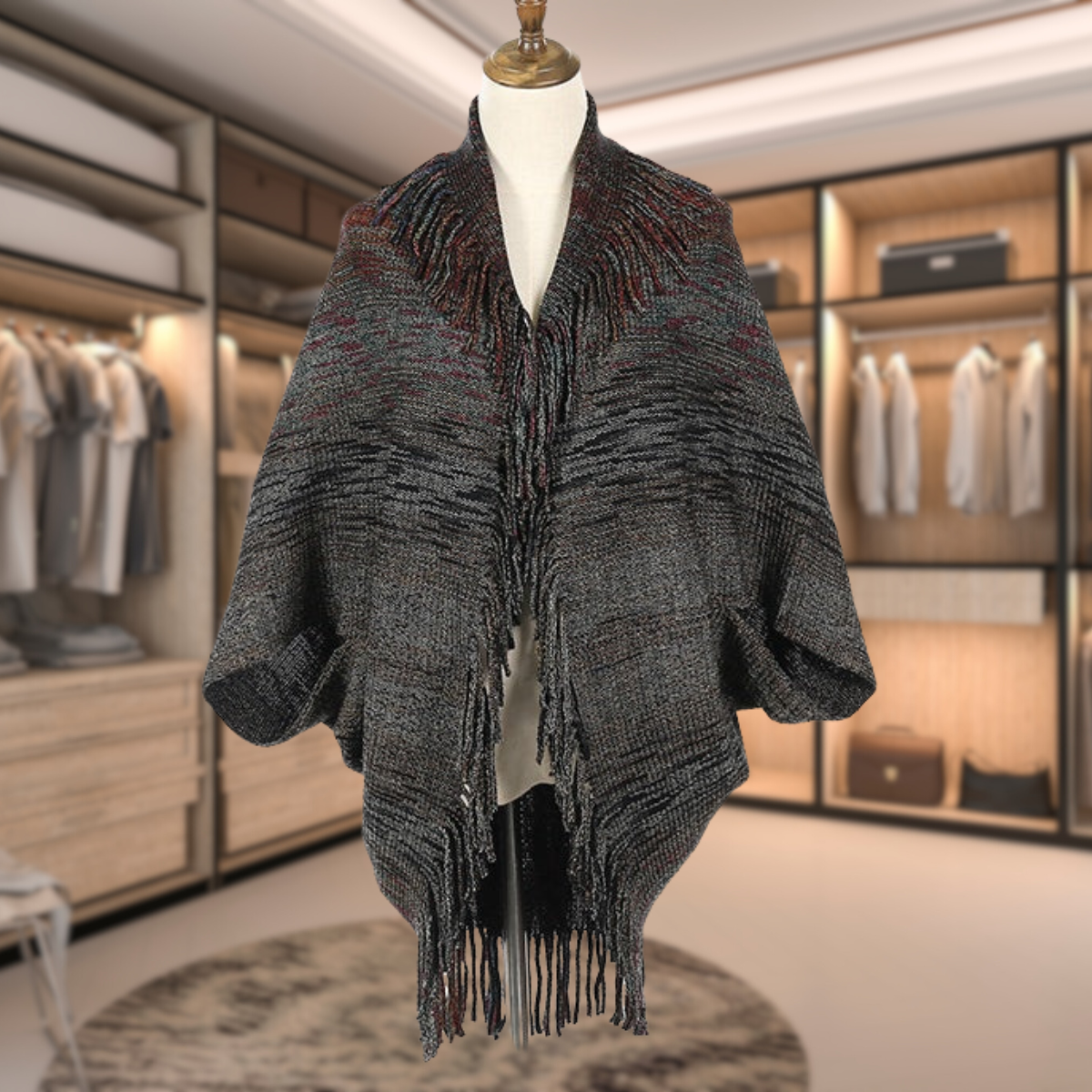 Warmer Poncho für Damen