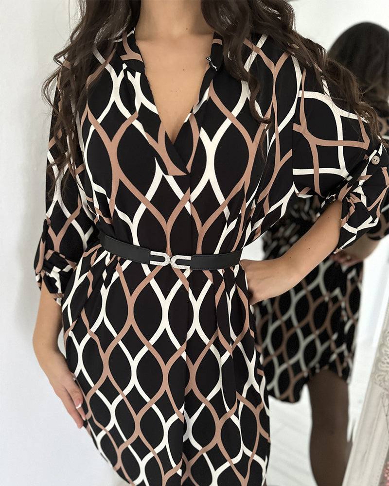 Retro-Kleid mit Rautenmuster