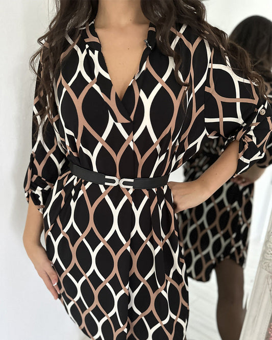 Retro-Kleid mit Rautenmuster