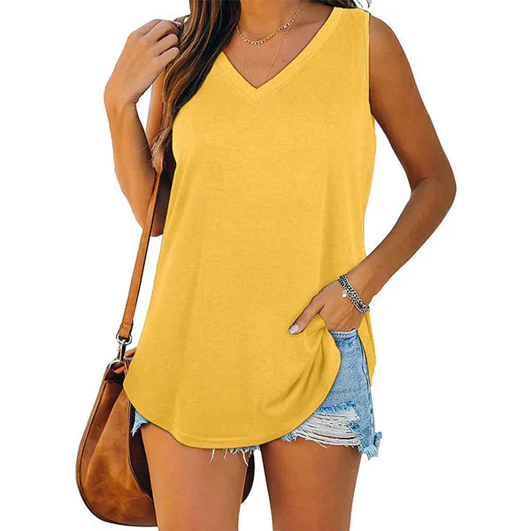 Nana - Jersey-Top mit V-Ausschnitt