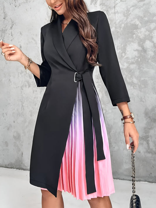 Gregoria | Elegantes Blazerkleid mit Farbverlaufsdruck