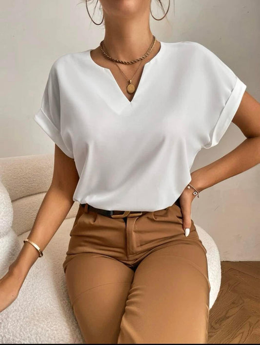 Venny Bluse | Einfache Kurzarmbluse