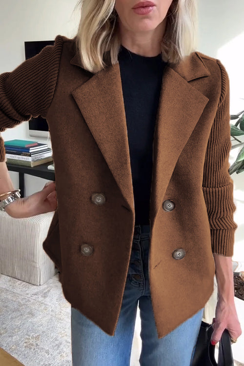 Elvora™ | Eleganter Blazer mit kontrastierenden Ärmeln
