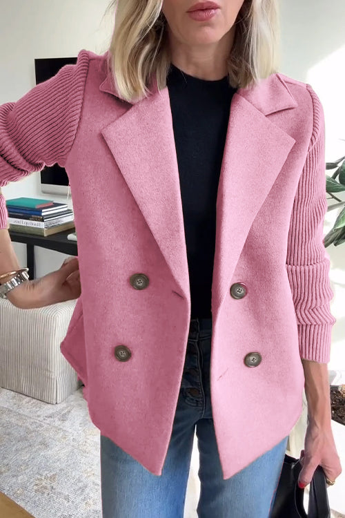 Elvora™ | Eleganter Blazer mit kontrastierenden Ärmeln