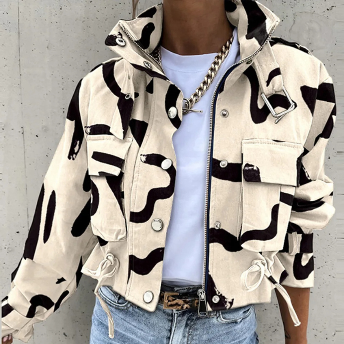 Tesha - Moderne Jacke mit Kordelzug für Frauen