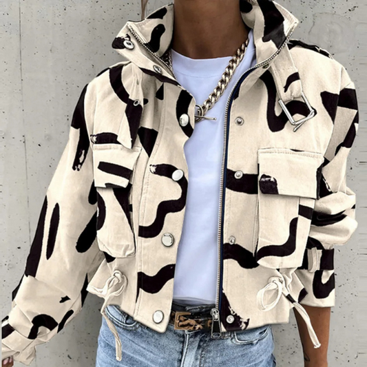 Tesha - Moderne Jacke mit Kordelzug für Frauen
