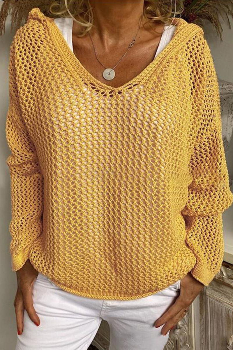Paula - Strickpullover mit Kapuze