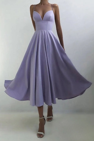Monroe - Maxikleid mit V-Ausschnitt und Rücken ohne Rüschen