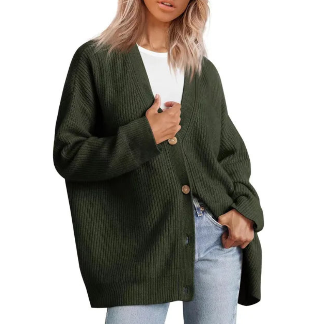 Elegante warme Damen Strickjacke