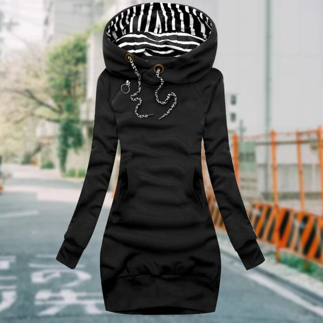 Warmer, langer Hoodie für Damen