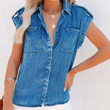 Claire - Lässiges Jeans-Top