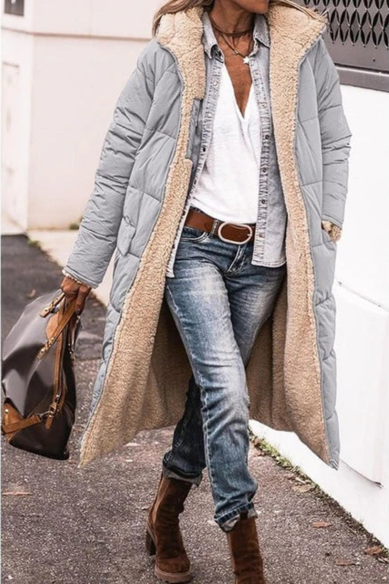 Tinslee - warme Steppjacke mit Kapuze