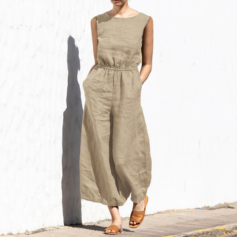 Fashion Lässiger Temperament-Jumpsuit ohne Ärmel