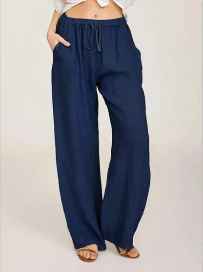 Leinen-Baumwoll-Hosen