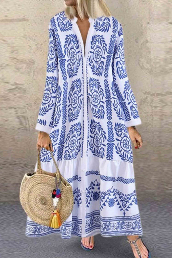 Rollkragenkleid mit Aufdruck