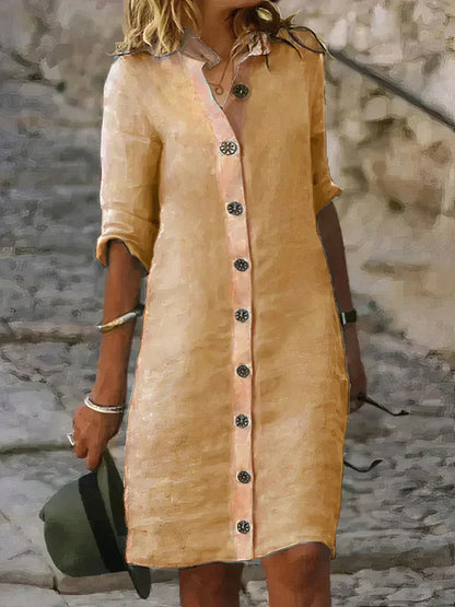 Lässiges Leinen-Sommerkleid