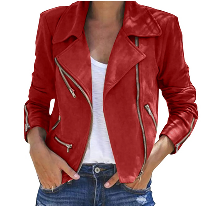 reißverschluss lederjacke damen - Beatrice