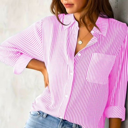 Hailey | Bequeme klassische Bluse mit Knöpfen für Frauen