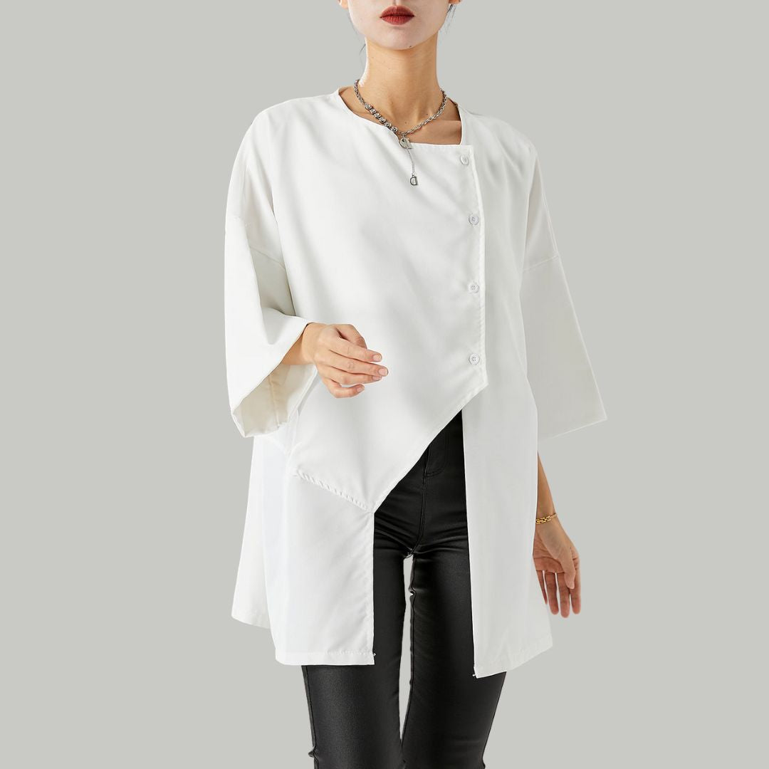 Barbara - Elegante asymmetrische Bluse
