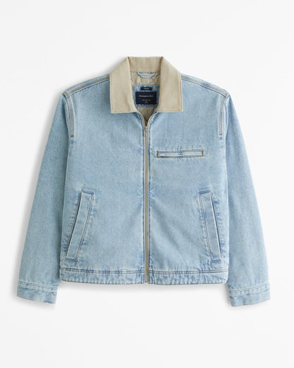 Kurze Arbeitsjacke mit Reißverschluss