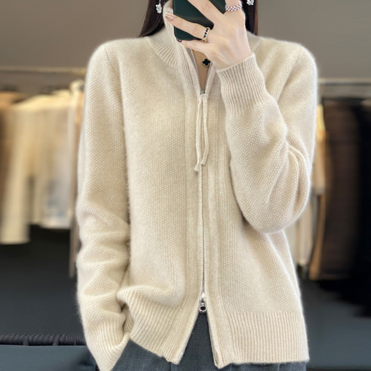 Solvaris™ | Strickjacke mit Reißverschluss Elegant und Bequem