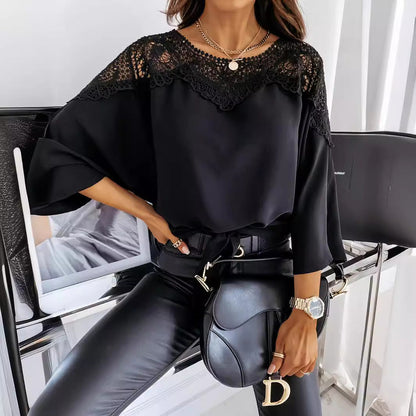 Sophia Bluse mit Spitzendetail
