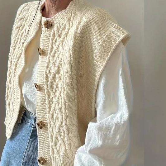 Originelle Strickjacke mit Webmuster