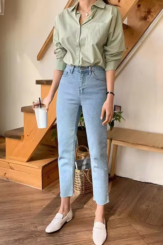 Tessa | Damen High Waist Straight Jeans