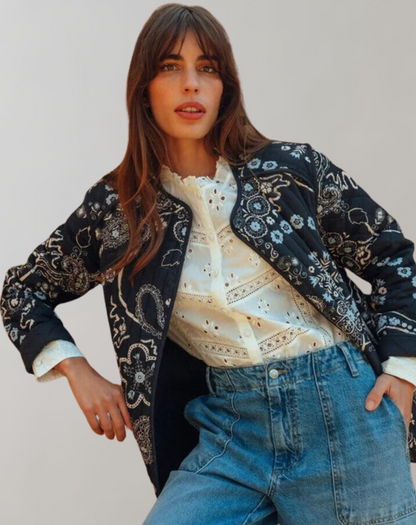 Perla - Lässige bedruckte Softjacke
