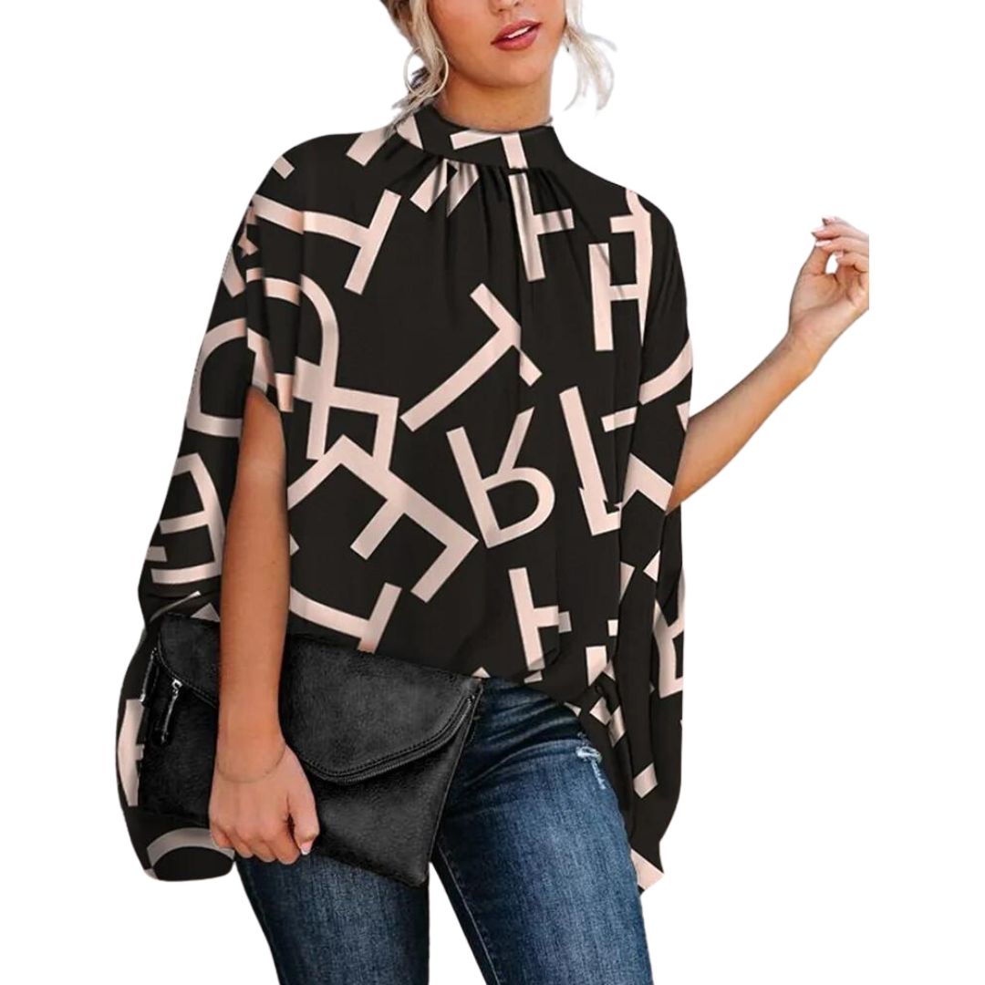 Kara - Elegante Bluse mit abstraktem Muster