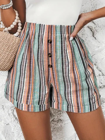 Shorts mit kontrastierenden Streifen