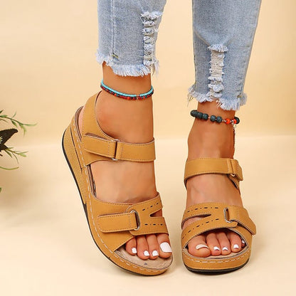 Romina - Römische Sandalen für Frauen mit Klettverschluss