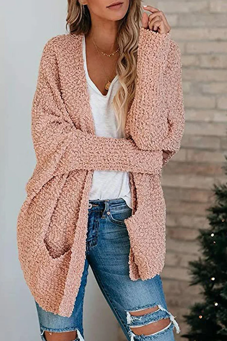 Kuschelige Strickjacke mit Puffärmeln für gemütliche Tage