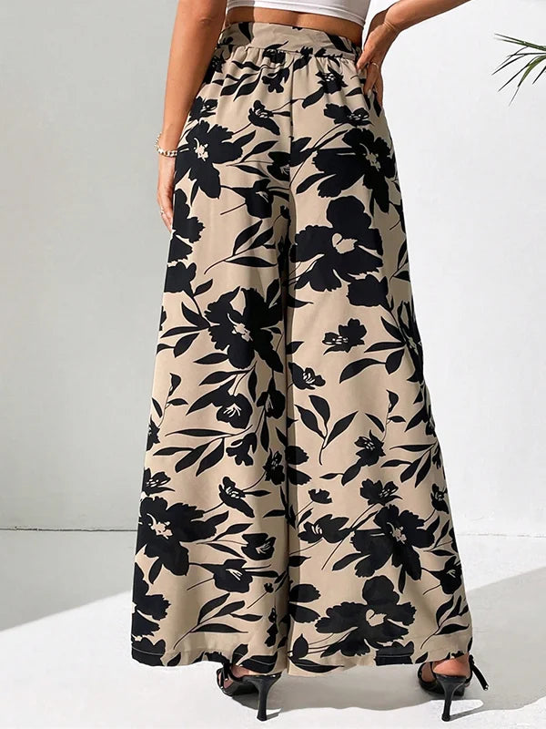 Sophia | Weite Hose mit Blumendruck | Eleganter Stil | Luftiger Stoff