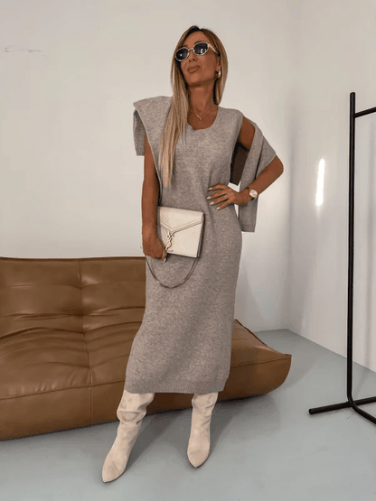 Buntes Strickset - Elegant - Baumwolle, bequem - Perfekt für den Herbst