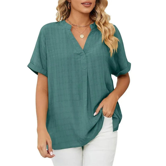 Stylische Bluse mit V-Ausschnitt für Frauen