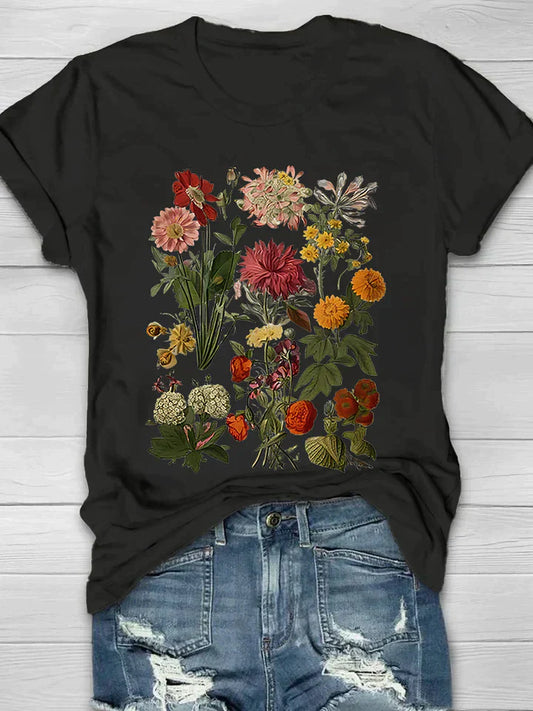 Femke | Vintage-T-Shirt mit Blumendruck