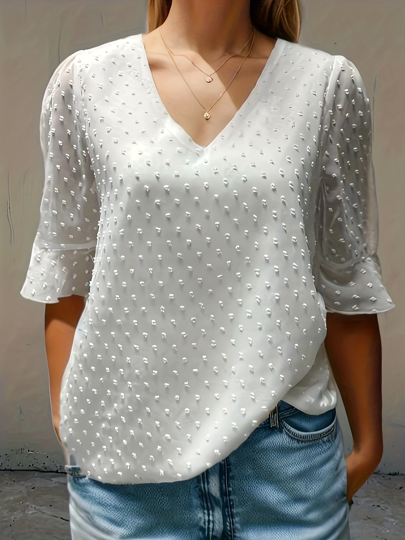 Faye - Lockere Chiffonbluse