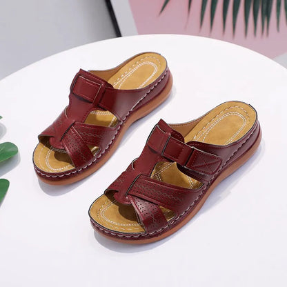 EVELYN | Rutschfeste orthopädische Ledersandalen