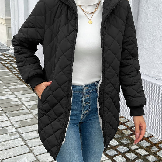 Sophie | Gesteppte Puffjacke mit Reißverschluss und Futter aus Imitatiefur
