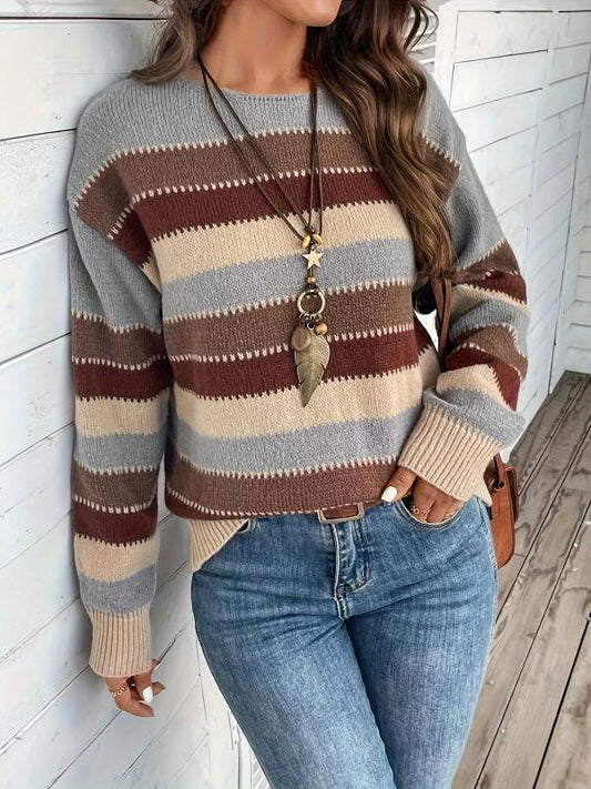 Lunira™ | Gestreifter Strickpullover